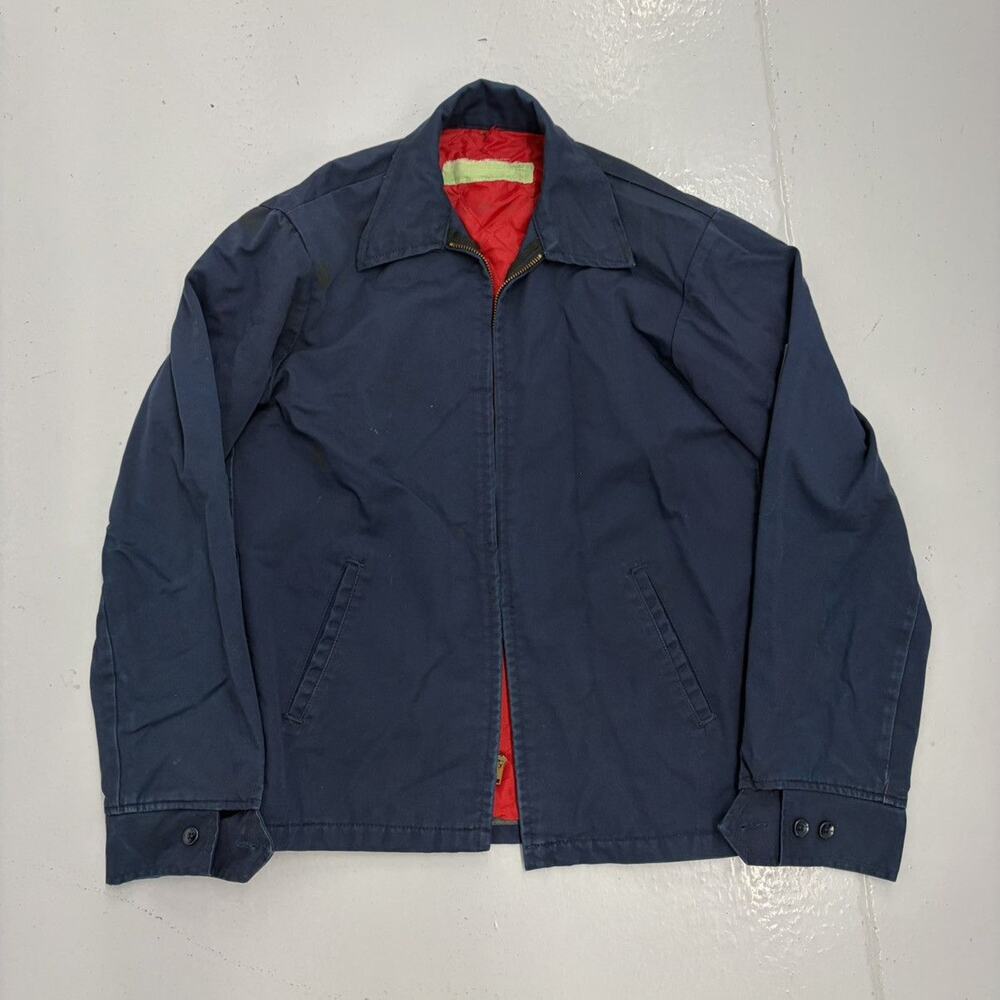 Vintage 70s Red Kap? Blue Canvas Workwear Mechanics Jacket